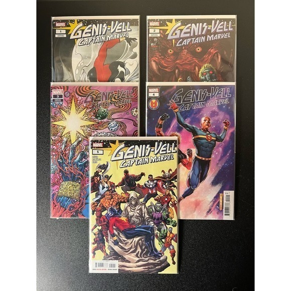 Genie-Vell Captain Marvel Comics 2022 #1-5 Complete Series - Picture 1 of 6